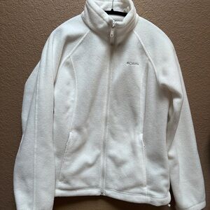 Columbia Ivory Soft Fleece Jacket | white | size large